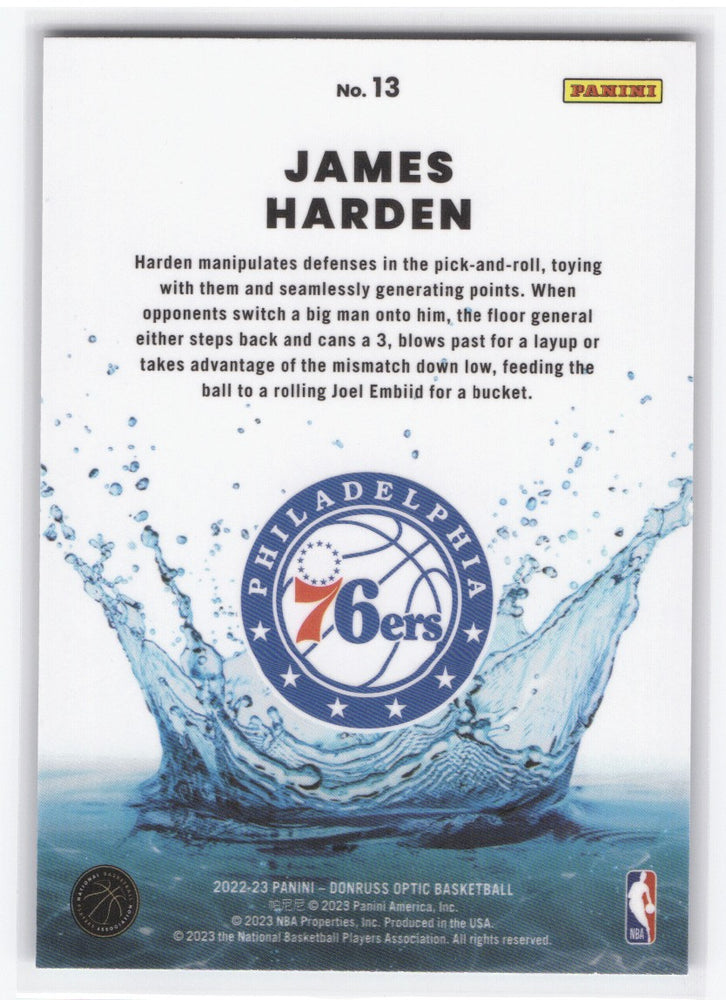 2021-22 Panini Donruss Optic Splash! #13 James Harden