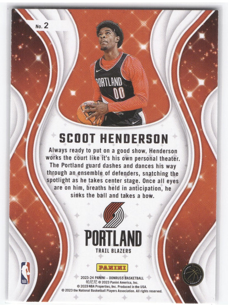 2023-24 Panini Donruss Magicians #2 Rookie Rc Scoot Henderson