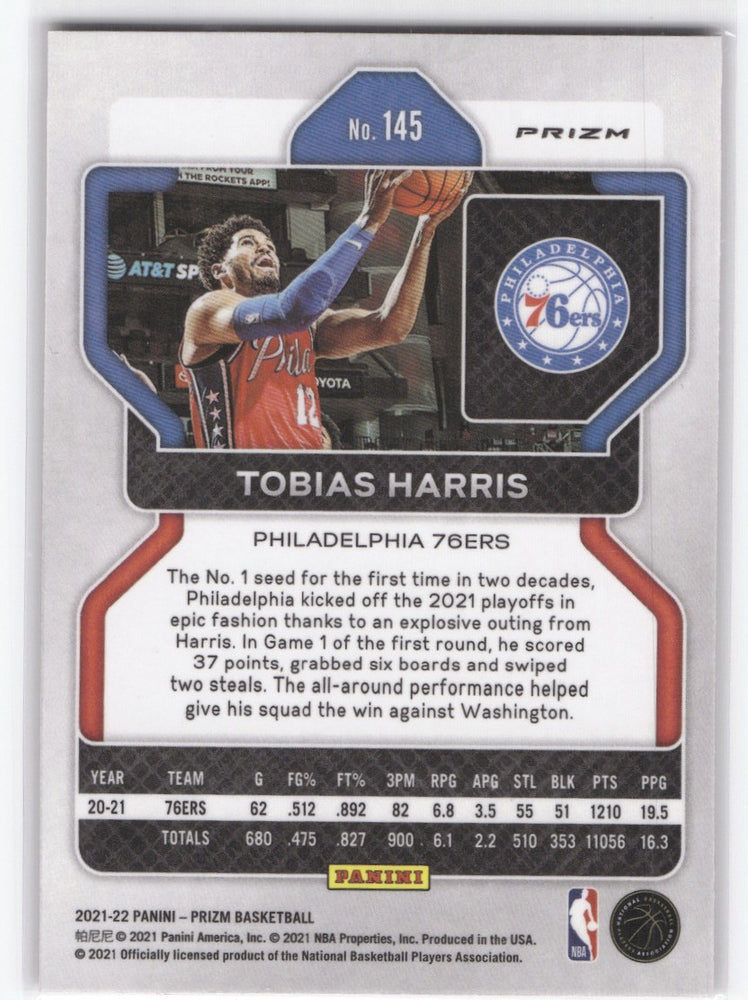 2021-22 Panini Prizm Red Prizm #145 Tobias Harris