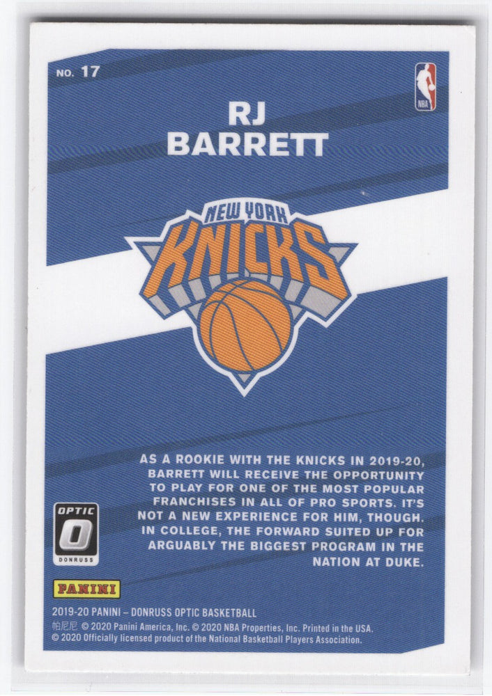 2019-20 Panini Donruss Optic My House! #17 Rj Barrett