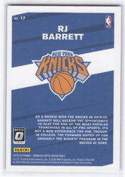 2019-20 Panini Donruss Optic My House! #17 Rj Barrett