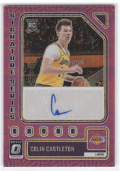 2023-24 Panini Donruss Optic Signature Series Pink Ss-Cst Rookie Rc Auto Colin Castleton /25