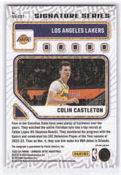 2023-24 Panini Donruss Optic Signature Series Pink Ss-Cst Rookie Rc Auto Colin Castleton /25