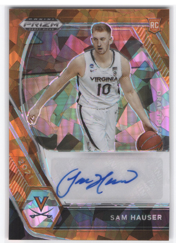 2021 Panini Prizm Draft Picks Orange Ice Dp-Sha Rookie Rc Auto Sam Hauser