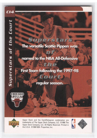 1998 Upper Deck Superstars Of The Court C14 Scottie Pippen
