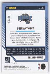 2024-25 Panini Donruss Optic #95 Cole Anthony /99