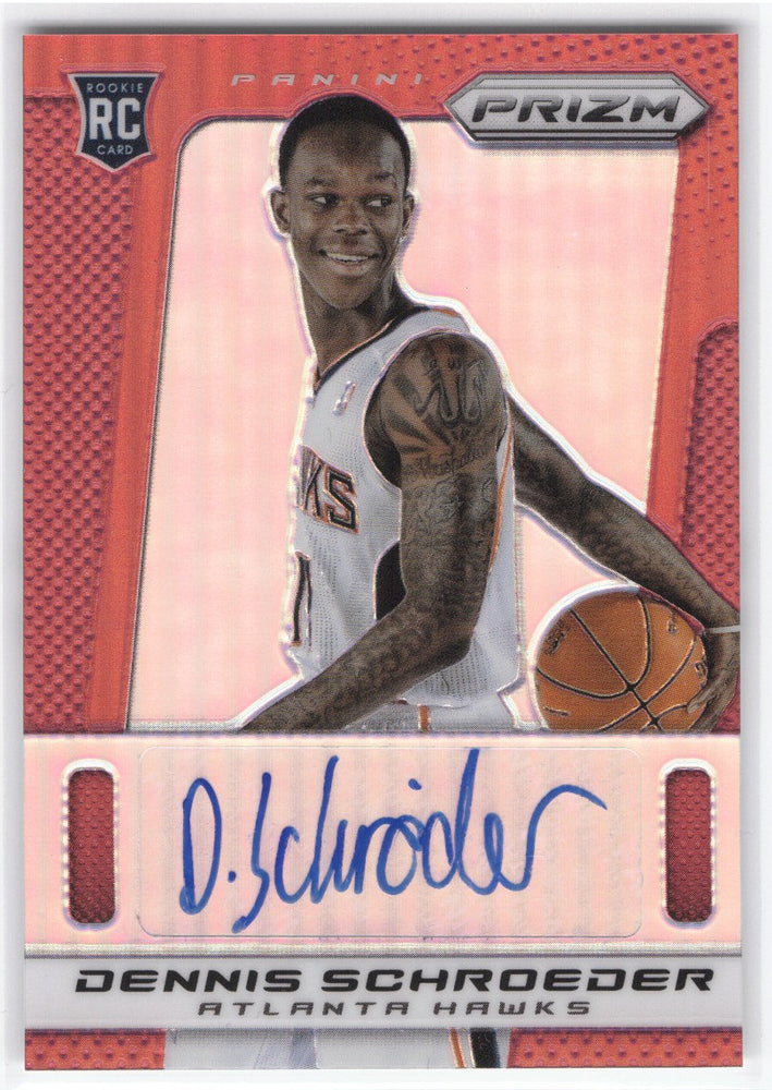 2013-14 Panini Prizm Red Prizm Auto #36 Rookie Rc Auto Dennis Schroeder /99