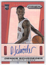 2013-14 Panini Prizm Red Prizm Auto #36 Rookie Rc Auto Dennis Schroeder /99