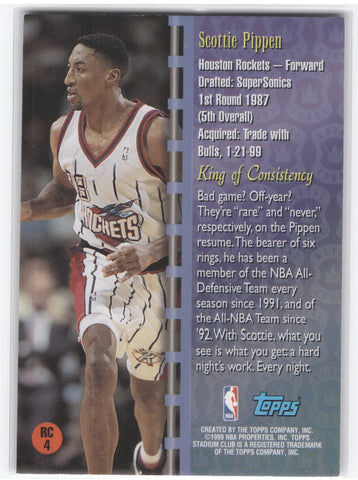 1999 Topps Stadium Club Royal Court R4 Scottie Pippen