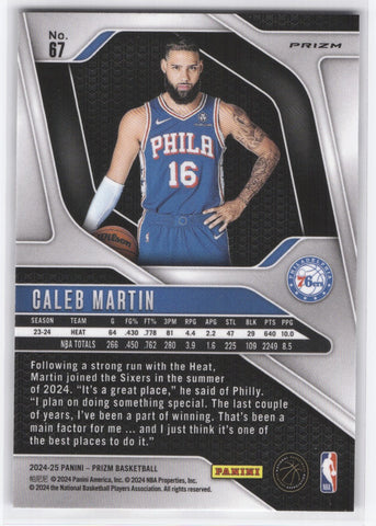 2024-25 Panini Prizm Red White Blue #87 Caleb Martin