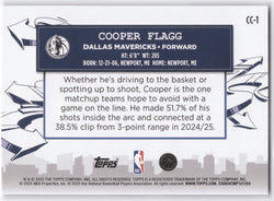 2025 Topps Clutch City Cc-1 Rookie Rc Cooper Flagg