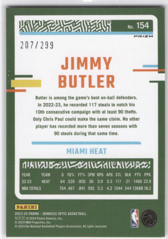 2023-24 Panini Donruss Optic Red Prizm #154 Jimmy Butler /299