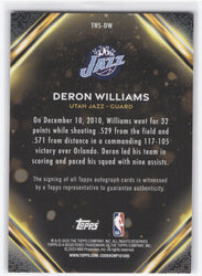 2025 Topps Notch Signatures Tns-Dw Auto Deron Williams