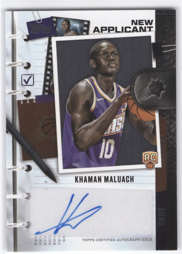 2025 Topps New Applicant Na-Km Rookie Rc Auto Kahman Maluach