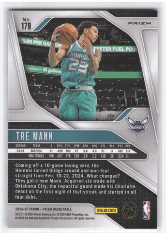 2024-25 Panini Prizm Red White Blue #179 Tre Mann
