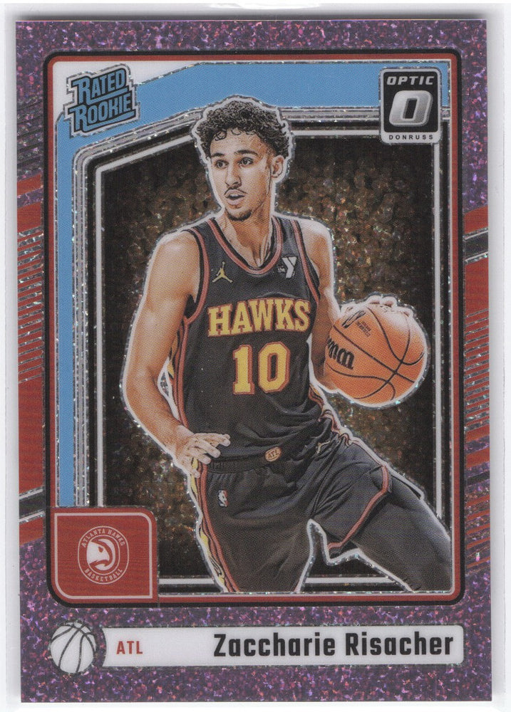 2024-25 Panini Donruss Optic Rated Rookie Pink Prizm #268 Rookie Rc Zaccharie Risacher /275