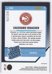 2024-25 Panini Donruss Optic Rated Rookie Pink Prizm #268 Rookie Rc Zaccharie Risacher /275