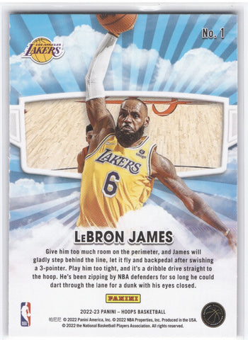 2022-23 Panini Hoops Basketball Skyview #1 Lebron James