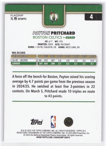 2025 Topps Flagship #4 Payton Pritchard /10