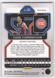 2021-22 Upper Deck Prizm Rc #282 Rookie Rc Cade Cunningham