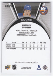 2025-26 Upper Deck Allure Rookie Ar-Ms Rookie Rc Matthew Schaefer