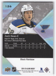 2024-25 Upper Deck Allure Black Rainbow Rookie #126 Rookie Rc Zach Dean