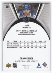 2025-26 Upper Deck Allure Orange Slice #99 Jake Debrusk