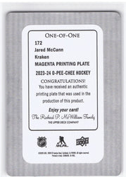 2023-24 Upper Deck O-Pee-Chee Printing Plate - Magenta #172 Jared Mccann /1