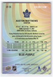 2025-26 Upper Deck Allure Blue Purple Cf-26 Auston Matthews