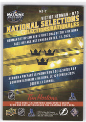 2025-26 Upper Deck Tim Hortons Collector Series National Selections Ns-7 Victor Hedman