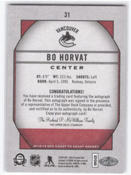 2018-19 Upper Deck Opc Coast To Coast Coast To Coast Autographs #31 Auto Bo Horvat