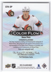 2024-25 Upper Deck Allure Full Rainbow Auto Cfa-Sp Auto Shane Pinto