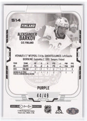 2025-26 Upper Deck O-Pee-Chee 4 Nations Purple #514 Aleksander Barkov /49