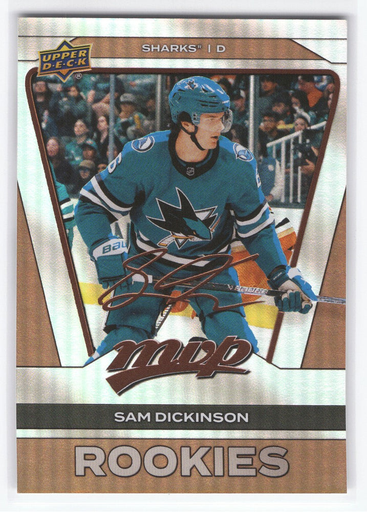 2025-26 Upper Deck Mvp Hockey Copper Script #267 Rookie Rc Sam Dickinson
