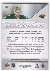 2024-25 Upper Deck Series 1 Young Guns #202 Rookie Rc Jesper Wallstedt