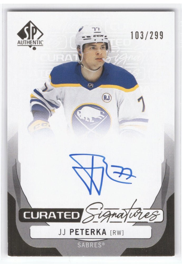 2024-25 Upper Deck Sp Authentic Curated Signatures Spc-Ms Auto Jj Peterka /299