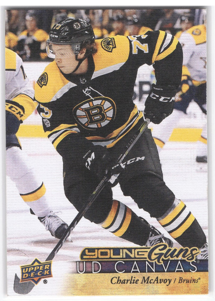 2017-18 Upper Deck Series 1 Young Guns Ud Canvas C105 Rookie Rc Charlie Mcavoy