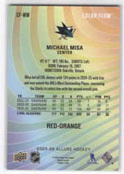 2025-26 Upper Deck Allure Red-Orange Cf-Mm Rookie Rc Michael Misa