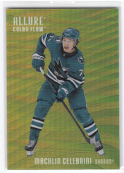 2025-26 Upper Deck Allure Yellow-Green Cf-28 Macklin Celebrini
