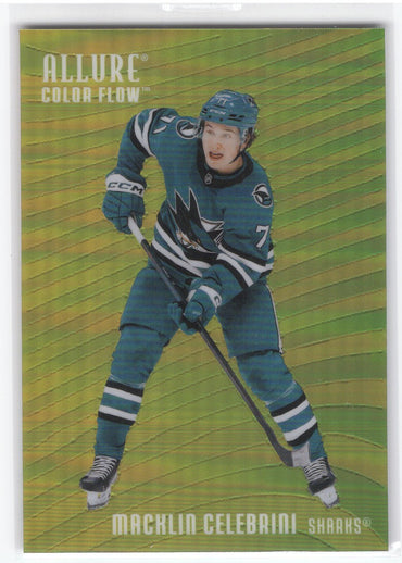2025-26 Upper Deck Allure Yellow-Green Cf-28 Macklin Celebrini