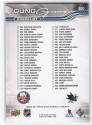2025-26 Upper Deck Series 2 Young Guns Checklist #500 Rookie Rc Matthew Schaefer Michael Misa