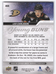 2023-24 Upper Deck Series 2 Young Guns #468 Rookie Rc Leo Carlsson