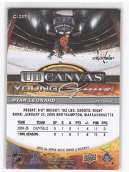 2025-26 Upper Deck Series 2 Young Guns Ud Canvas C-237 Rookie Rc Ryan Leonard