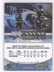 2025-26 Upper Deck Series 2 Ud Canvas C-124 Macklin Celebrini
