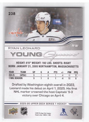 2025-26 Upper Deck Series 1 Young Guns #238 Rookie Rc Ryan Leonard