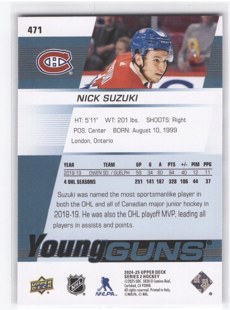 2024-25 Upper Deck Series 2 Young Guns Renewed #471 Nick Suzuki
