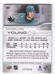 2025-26 Upper Deck Series 2 Young Guns #487 Rookie Rc Michael Misa