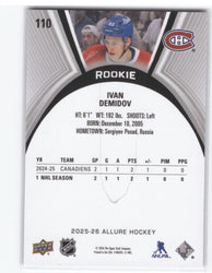 2025-26 Upper Deck Allure #110 Rookie Rc Ivan Demidov