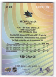2025-26 Upper Deck Allure Red-Orange Cf-Mm Rookie Rc Michael Misa