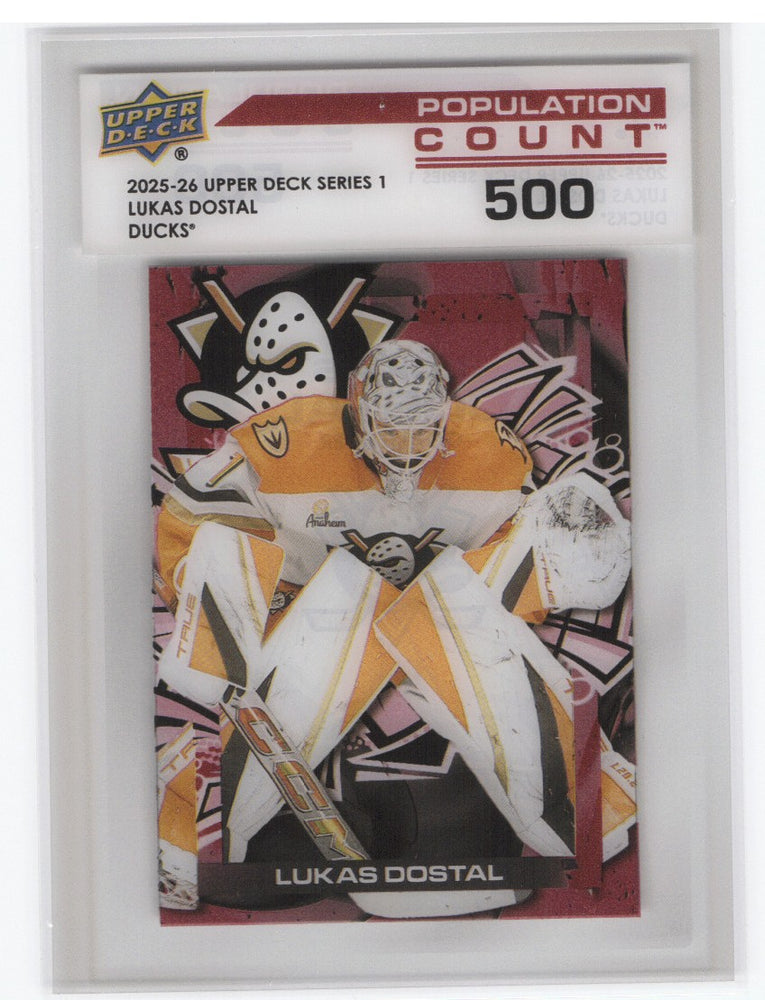 2025-26 Upper Deck Series 1 Population Count 500 Pc-13 Lukas Dostal